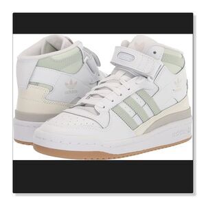 ✨ ADIDAS ✨ Forum Mid Sneaker in White/ Linen Green - [Women's size 5]